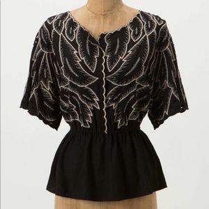 ISO Anthropologie Maple Peplum Top